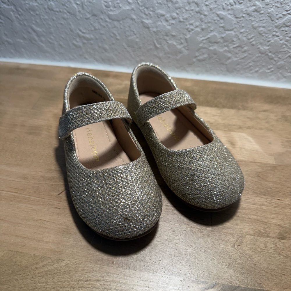 Glittery Gold Kids Mary Jane Shoes